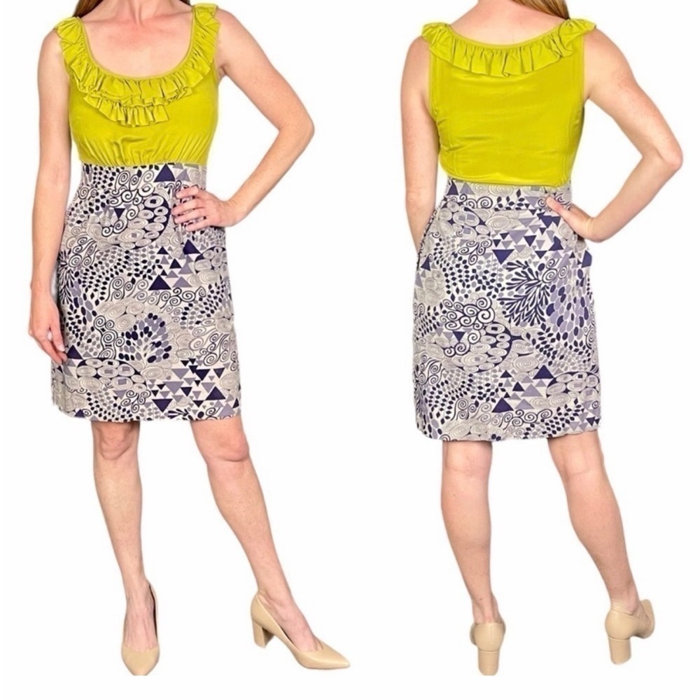 Maeve Silk Ruffle Twofer Dress